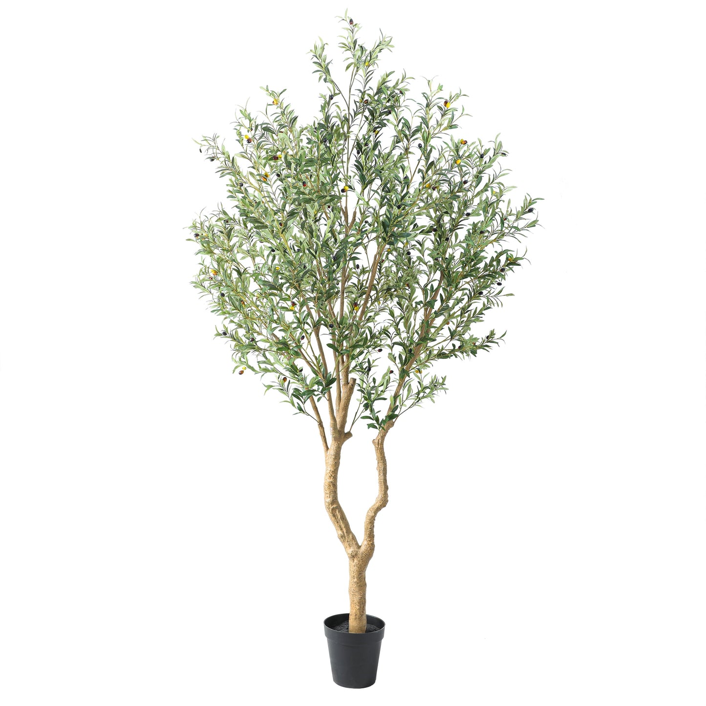 Nafresh 7FT Tall and Fuller Style Artificial Olive Tree with Pot - Realistic Faux Olive Plant for Indoor Décor