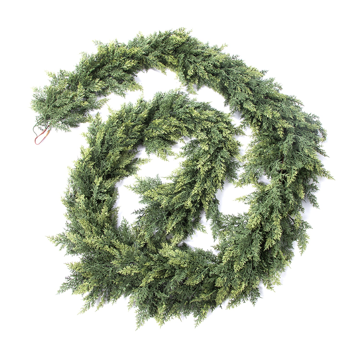 RosyHaven 2Pcs/1pcs 6ft/9ft /12ft Feel Soft Cedar Garland, Realistic Christmas Cedar Garland with Full & Likelife Branches for Fireplace Table Staircase Window Front Door Decor