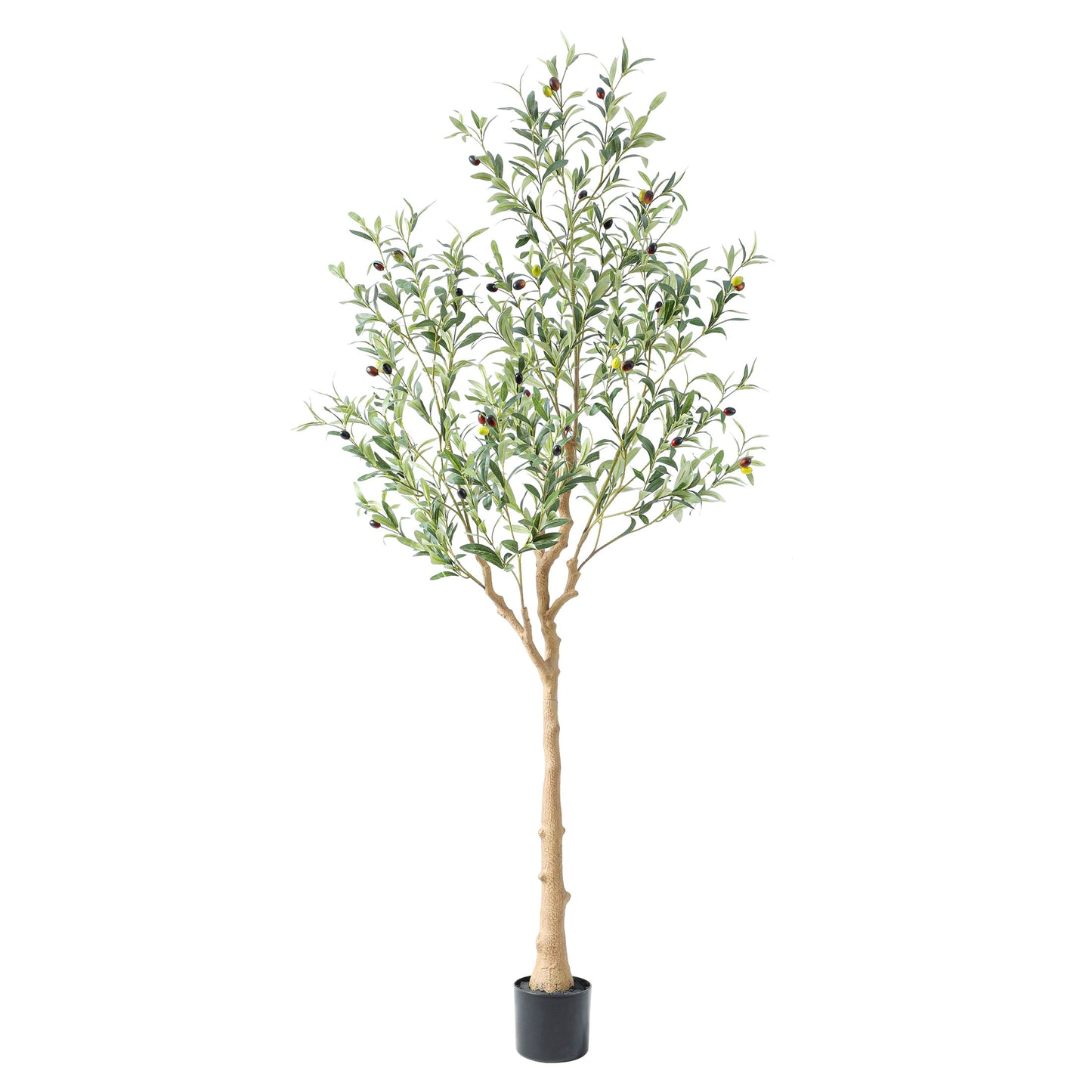 Nafresh 7FT Tall and Fuller Style Artificial Olive Tree with Pot - Realistic Faux Olive Plant for Indoor Décor