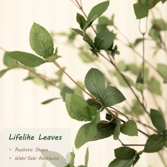RosyHaven 6ft /7ft Realistic Faux Quince Leaf Tree,Tall Artificial Quince Leaf Tree with Lifelike Leaves and Trunks for Garden Home Office Porch Balcony Living Room Decor.