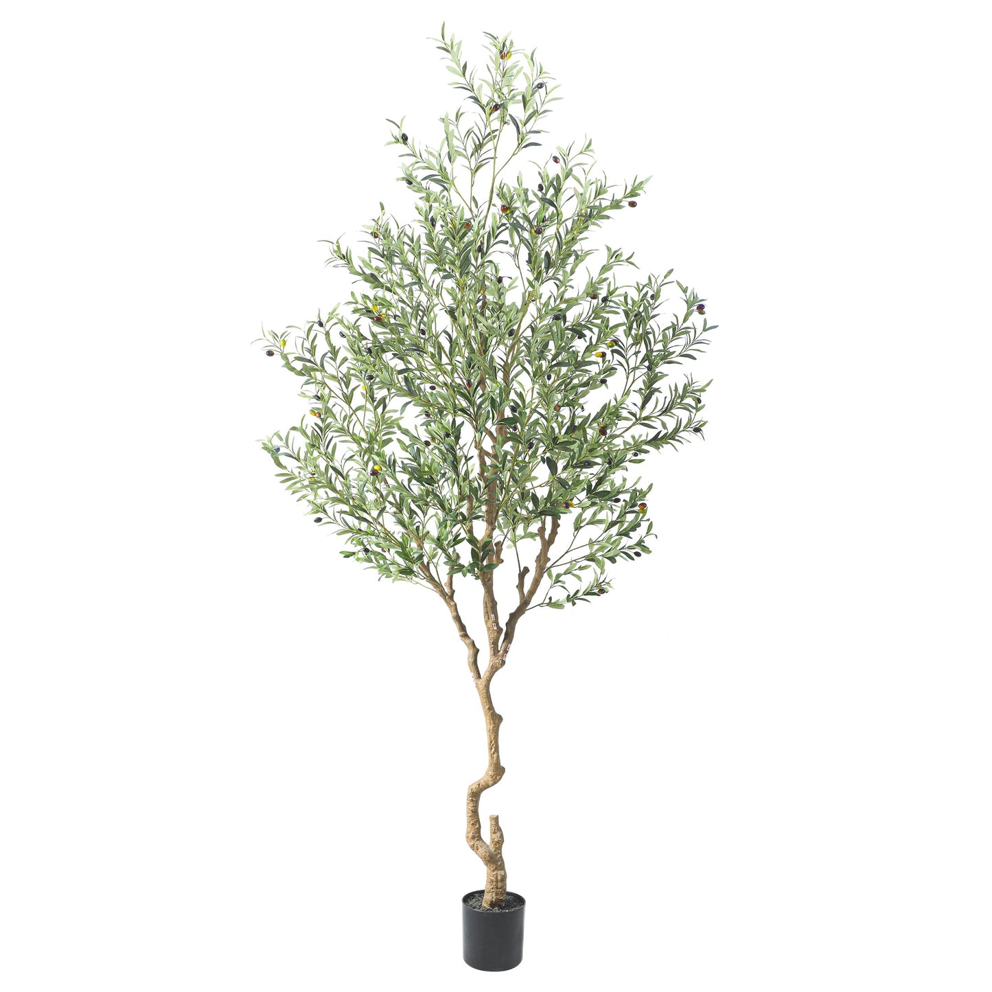 Nafresh 7FT Tall and Fuller Style Artificial Olive Tree with Pot - Realistic Faux Olive Plant for Indoor Décor