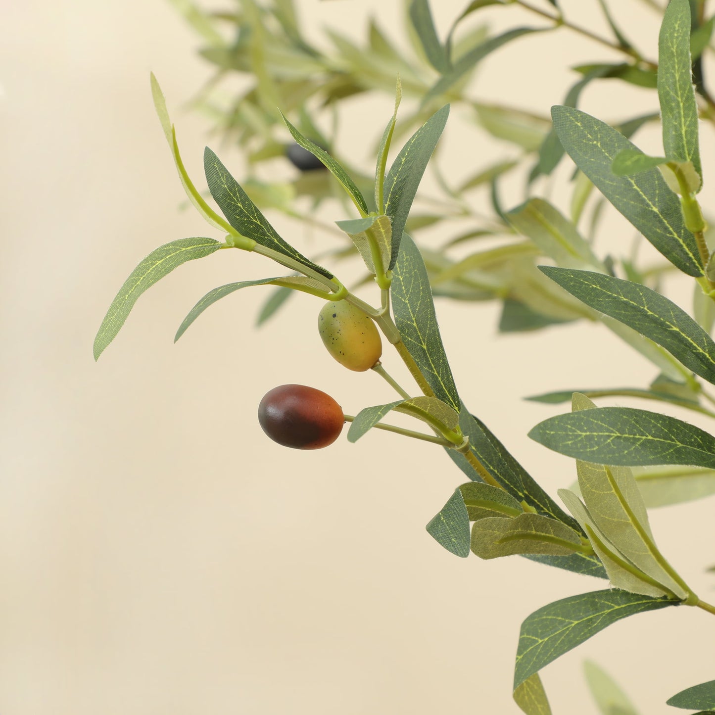 Nafresh 7FT Tall and Fuller Style Artificial Olive Tree with Pot - Realistic Faux Olive Plant for Indoor Décor