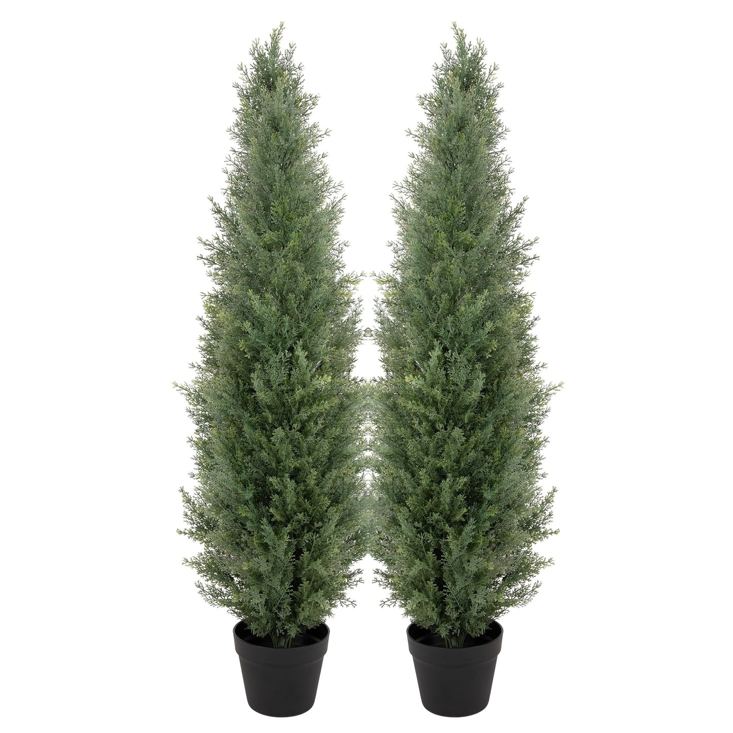 Nafresh 3ft/4ft/5ft/6ft/7ft UV Resistant Artificial Topiary Trees Outdoor with Full & Realistic Leaves,Faux Cedar Tree for Front Door Proch Patio Deck Room Decor