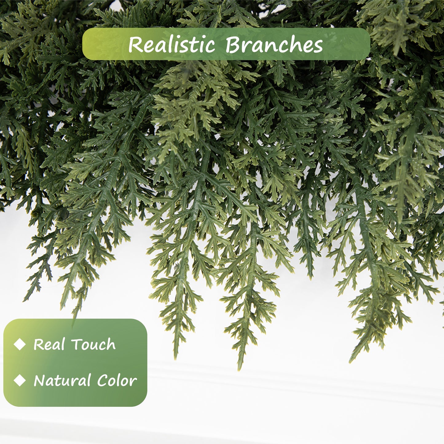 RosyHaven 2Pcs/1pcs 6ft/9ft /12ft Feel Soft Cedar Garland, Realistic Christmas Cedar Garland with Full & Likelife Branches for Fireplace Table Staircase Window Front Door Decor
