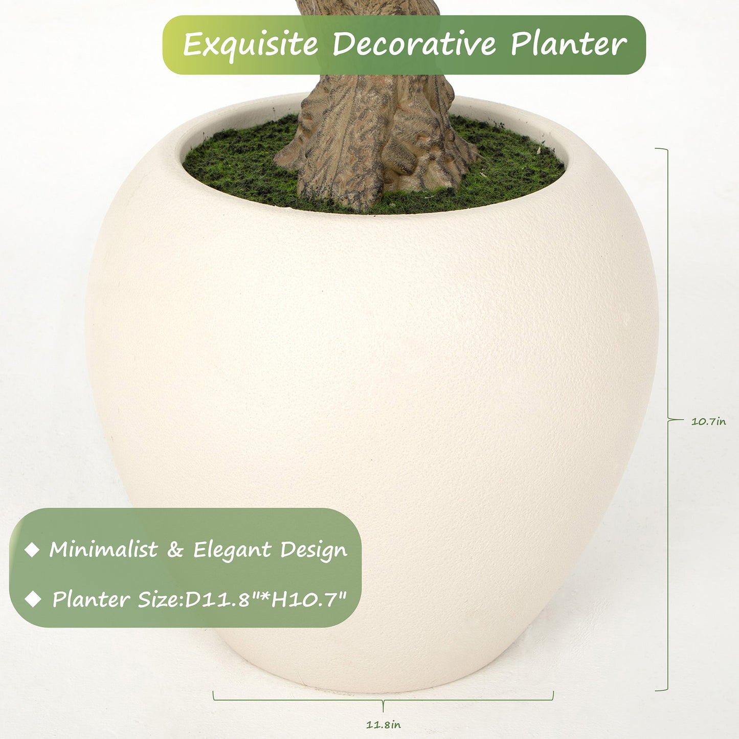 RosyHaven 5ft/6ft/7ft/8ft Super Full Artificial Olive Tree Indoor,Large Faux Olive Tree with Decorative Planter,Lifelike Leaves & Fruits for Living Room Bedroom Patio Balcony Corner Decor