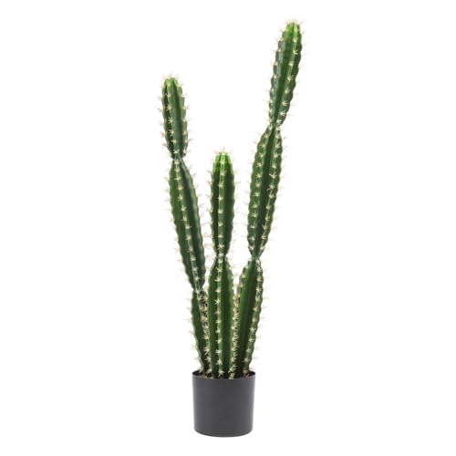 Tall Faux Cactus Plant，48in Realistic Texture Potted Tall Fake Plant, Artificial Cactus Plants Large Indoor Outdoor for Home Office Living Room Bedroom Foyer Porch Decor.