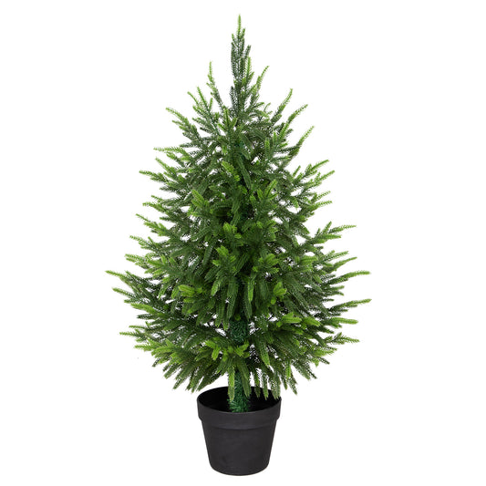 Nafresh 3ft/4ft Real Touch Norfolk Pine Christmas Tree, 1/2pack UV Resistant Artificial Norfolk Pine Tree, with Realistic & Full Branches for Front Porch Bedroom Livingroom Tabletop Holiday Decor.