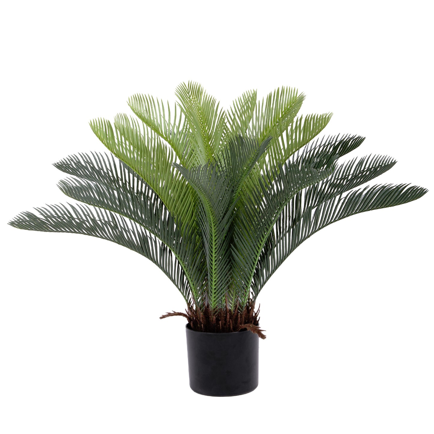 Nafresh 2ft/3ft/4ft UV Resistant Faux Sago Palm Tree, Super Full Artificial Cycad Tree with Lifelike Barks and  Leaves for Home Office Patio Porch Front Door Outdoor Indoor Decor.