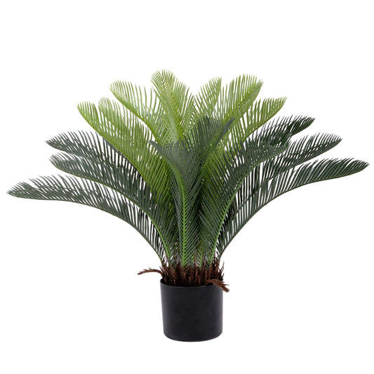 Nafresh 2ft/3ft/4ft UV Resistant Faux Sago Palm Tree, Super Full Artificial Cycad Tree with Lifelike Barks and  Leaves for Home Office Patio Porch Front Door Outdoor Indoor Decor.