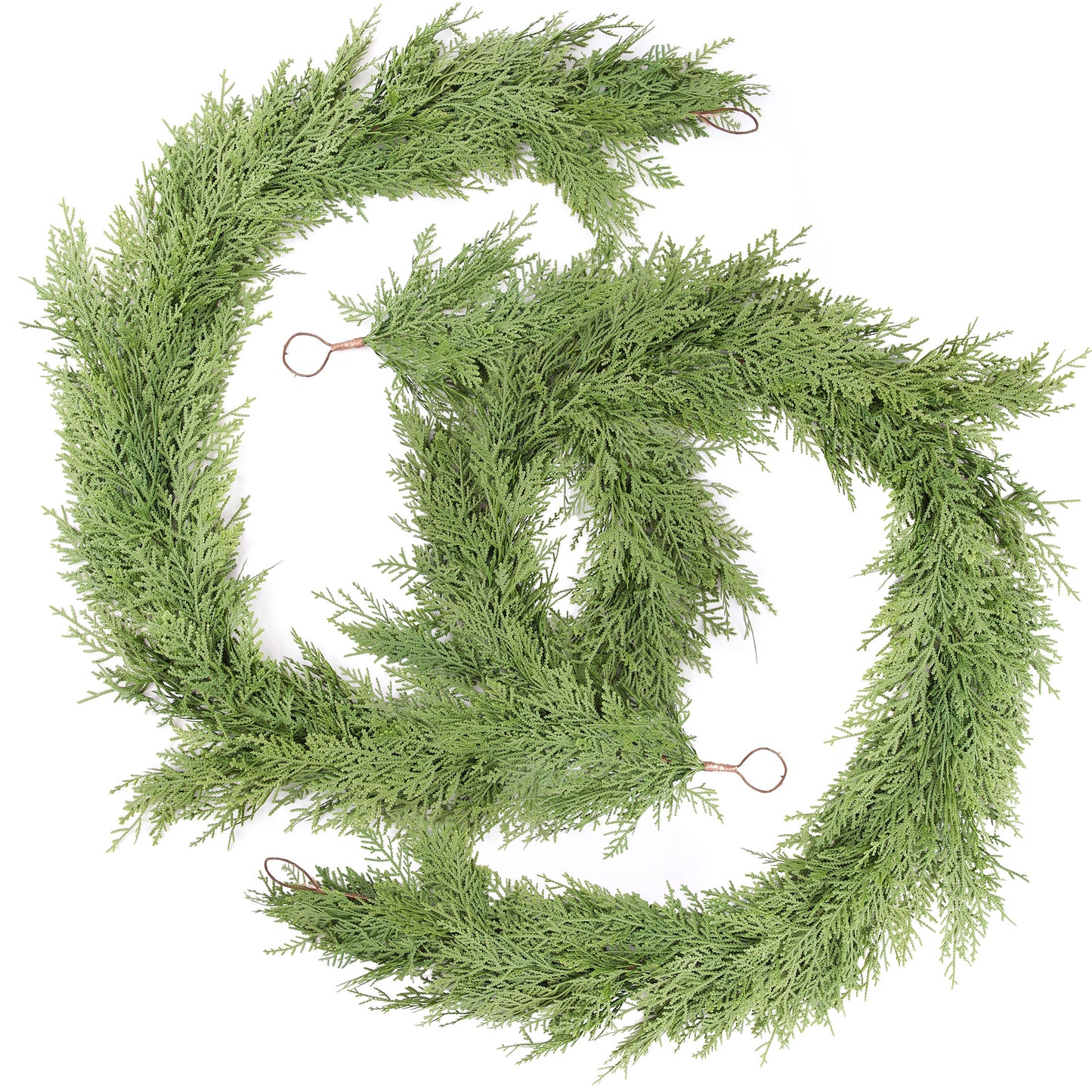 Nafresh 6ft/9ft Realistic Artificial Cedar Garland , Christmas Cedar Garland for Fireplace Table Staircase Window Front Door Decor