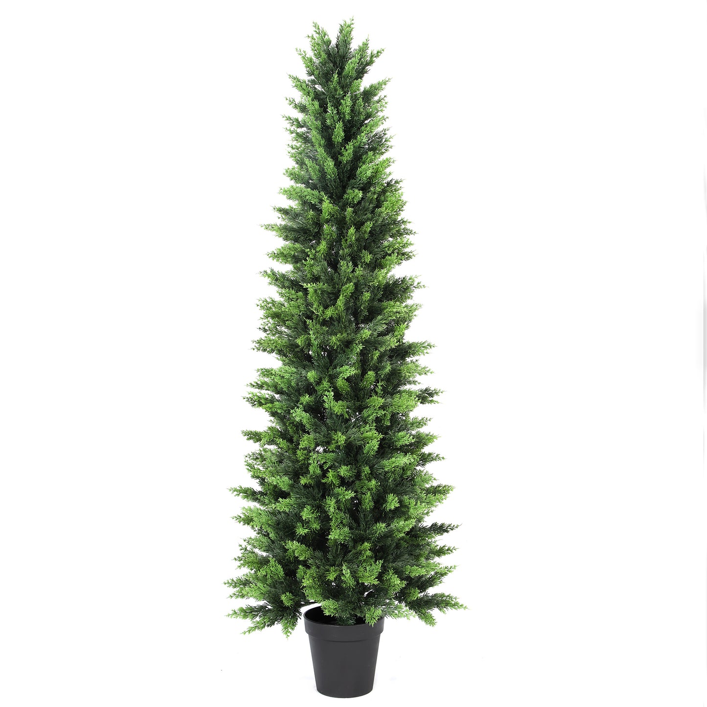 RosyHaven 6ft/7ft Real Touch Cedar Christmas Tree, UV Resistant Artificial Cedar Tree, with Realistic and Full Branches for Front Door Porch Bedroom Livingroom Fireplace Holiday Decor.