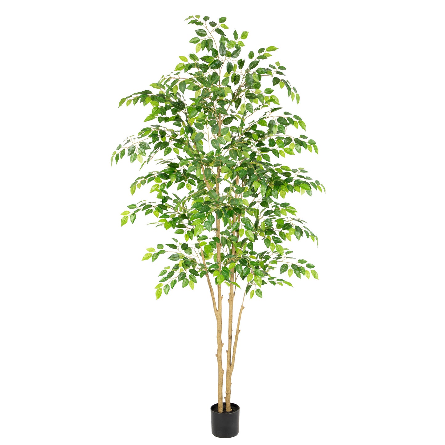RosyHaven 5ft/6ft/7ft/8ft Real Touch Artificial Ficus Tree , Resistant UV Faux Ficus Tree with Waterproof Leaves and Realitic Trunks for Living Room  Bedroom Dining Room Balcony Yard Patio Decor