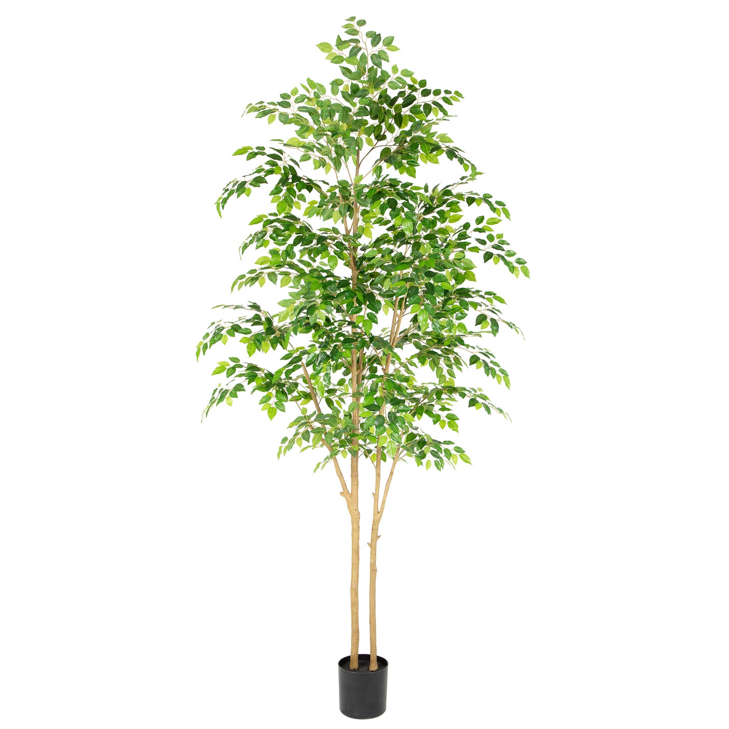 RosyHaven 5ft/6ft/7ft/8ft Real Touch Artificial Ficus Tree , Resistant UV Faux Ficus Tree with Waterproof Leaves and Realitic Trunks for Living Room  Bedroom Dining Room Balcony Yard Patio Decor