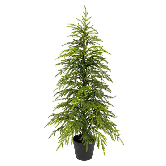 Nafresh 3ft/4ft/5ftReal Touch Norfolk Pine Christmas Tree, 1Pack UV Resistant Artificial Norfolk Pine Tree, with Realistic Branches for Front Door Porch Bedroom Livingroom Tabletop Holiday Decor.