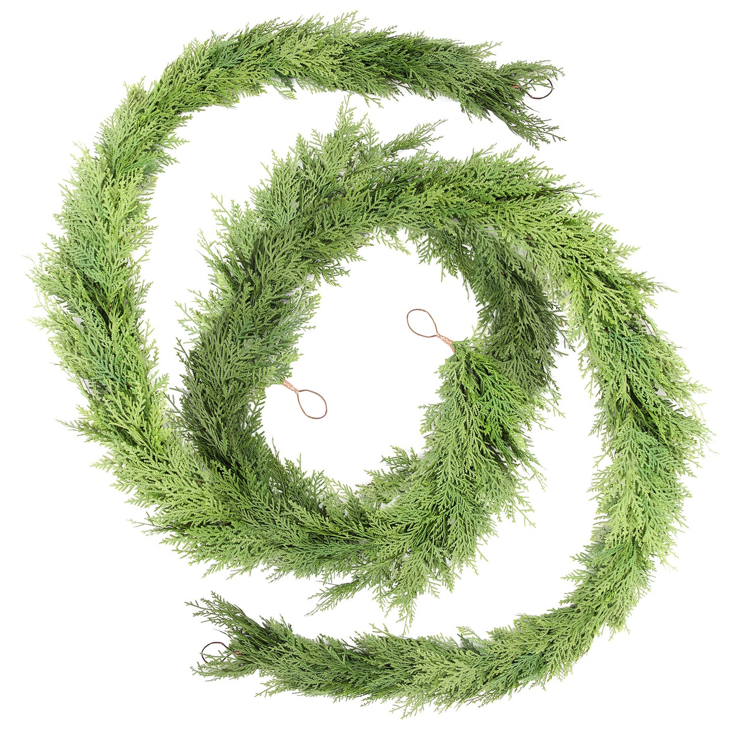 Nafresh 6ft/9ft Realistic Artificial Cedar Garland , Christmas Cedar Garland for Fireplace Table Staircase Window Front Door Decor